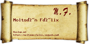 Moltsán Félix névjegykártya